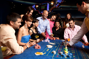 People playing at a casino